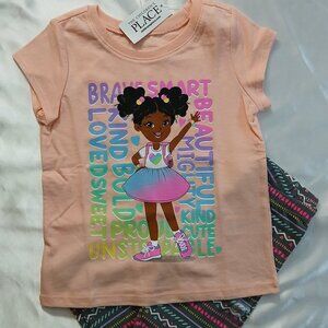 2pc. School Girl Graphic T-Shirt/Leggings Set - 3T